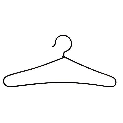 HomArt 0973-2 Shoulder Shaped Hanger, 14.5-inch Length, Iron, Black