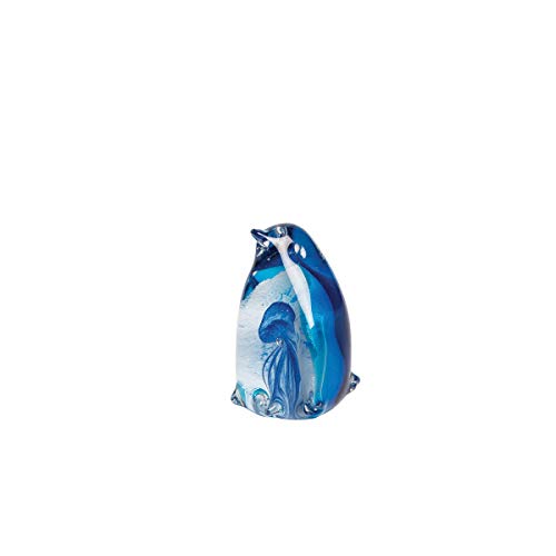Beachcombers Glass Penguin Figurine L2.8 X W2.7 X H3.94 Blue