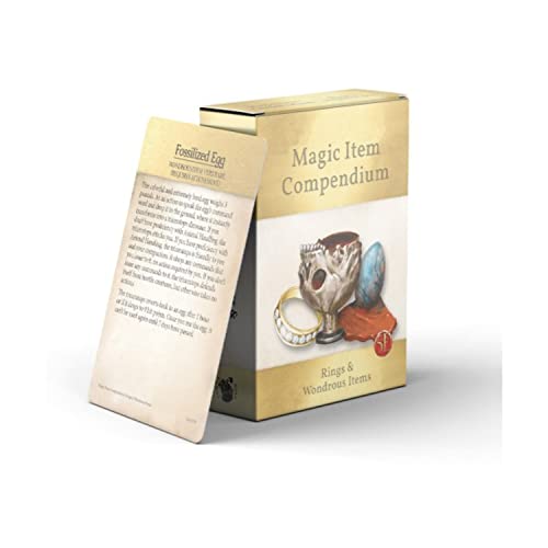 Flying Frog Nord Games Dungeons and Dragons 5th Edition Deck of Cards–Magic Item Compendium: Rings & Wondrous Items 50 Cards-Games for Adults and Kids–DND Books – Gaming Accessories-Compatible with D&D 5e