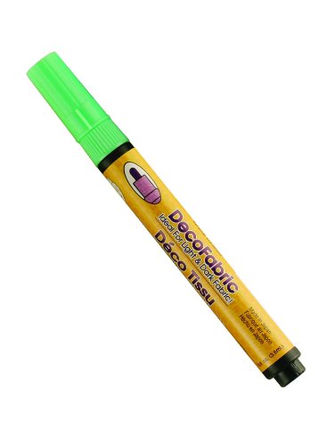 Uchida 222-C-F4 Marvy Deco Fabric Fine Point Tip Fluorescent Marker, Green