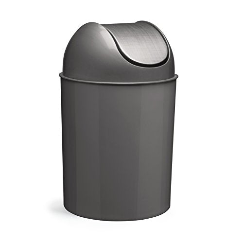 Umbra Mezzo Swing-Top Waste Can, 2.5-Gallon (9 L), Brushed Nickel/Silver