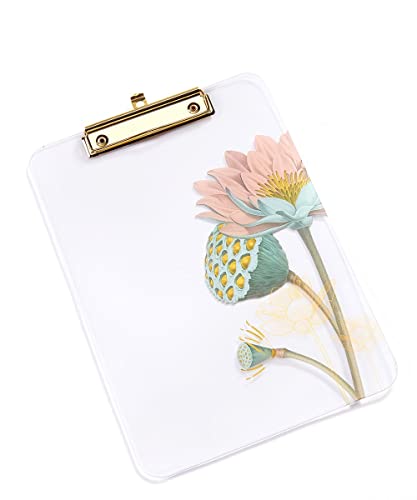 Giftcraft 474155 Lotus Floral Clipboard, 12-inch Height, Polystyrene and Metal