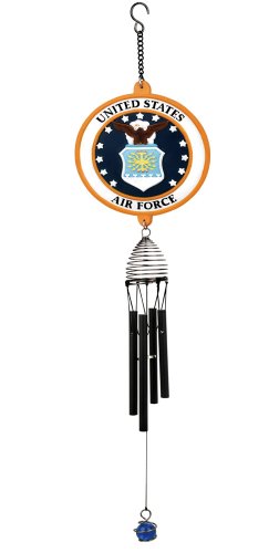 Red Carpet Studios 15172 Patriot Military Wind Chime, Air Force Windchime, 21-Inch, Airforce