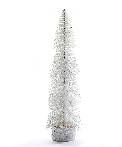 Giftcraft 682833 Christmas Sisal LED Tree,16 inch, Metal and Sisal, White
