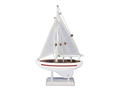 Hampton Iron Sailboat9-123 Wooden Intrepid Sailboat9-123 Sailboat 9" - Sailboat Decoration - Sailboat9-123 Sailing Ship
