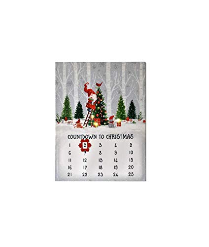 Ganz MX180620 LED Light Up Gnome and Snowman Advent Calendar, 15-inch Height,