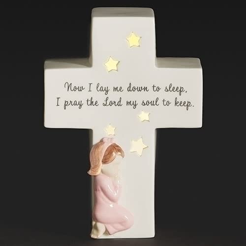 Roman Giftware Inc., Children's Gifts, New Baby, 6.5" H Girl Night-Light Corded ,Religious, Inspirational, Durable (2x4x6)