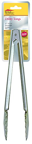Tablecraft H1712BH Heavy Duty Tongs, 12", Stainless Steel