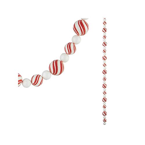RAZ Imports 2021 Peppermint Parlor 4' Peppermint Candy Garland