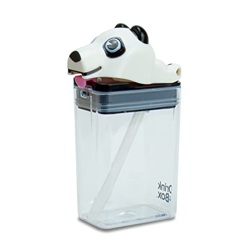 Kitchen Innovations New 2022 Drink in the Box FunTops Eco-Friendly Reusable Drink Container by Precidio Design, 8oz (Panda)