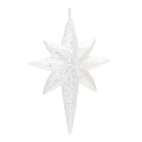 Melrose 87361 Star Drop Ornament, 8-inch Height, Acrylic