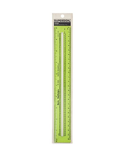 Chartpak Rapidesign Rapid-Reader II Ruler, 1 Each (R562)
