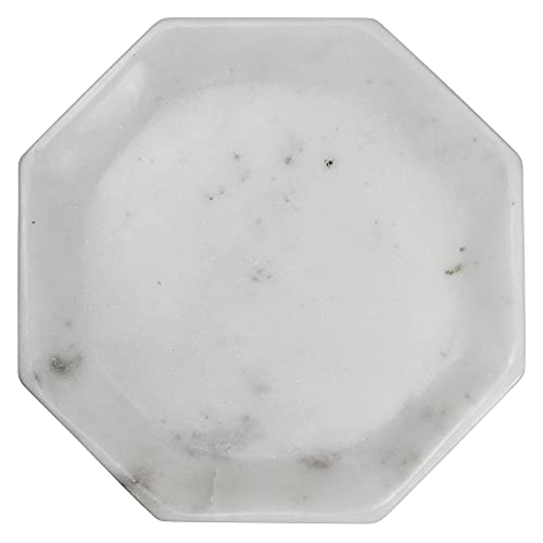 HomArt 4623-6 Small Essex Octagon Plate, 8-inch Height, Marble