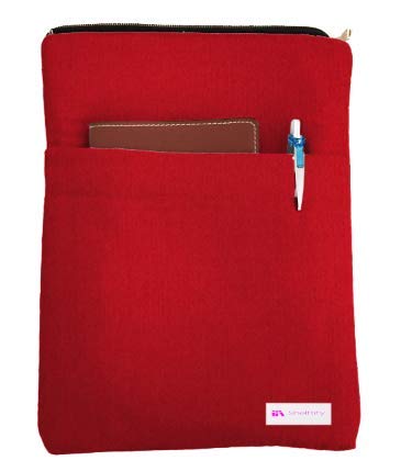 Shelftify Apple Red Book Sleeve - Book Cover for Hardcover and Paperback - Book Lover Gift - Notebooks and Pens Not Included