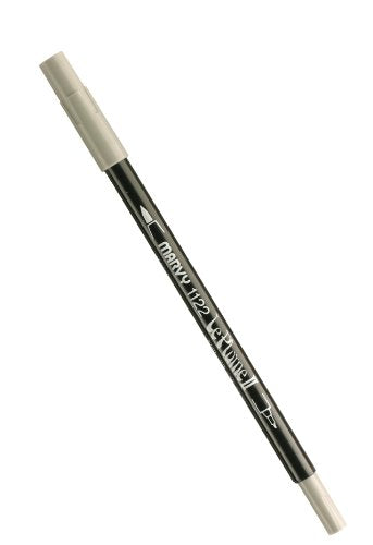Uchida 1122-C-39 Marvy Extra Fine Tip Le Plume II Double Ender Marker Pen, Ash Grey