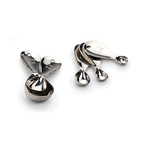 RSVP International (MOD-S) Oval Measuring Spoons, Stainless Steel