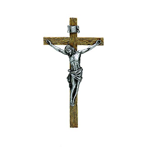13.75" Antiqued Silver Crucifix (Roman 6215-2)