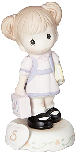 Precious Moments 152011B Growing In Grace, Age 5 Girl Bisque Porcelain Figurine Brunette