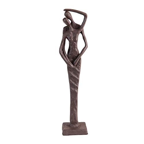 Danya B. Modern Abstract Metal Art Shelf/Table Decor - Decorative Cast Iron Figurine - Embracing Couple Sculpture