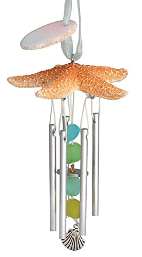 Cape Shore Christmas Resin Ornament, Starfish Windchime, Holiday Tree Decoration, Home Collection