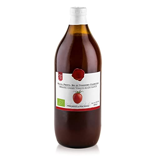 The French Farm Frantoi Cutrera Organic Cherry Tomato Puree (Passata) - Vegan & Gluten Free Friendly - Good as Pasta Sauce, Pizza Sauce, Sofrito Base & more - No Additives or_Preservatives - Imported From Italy