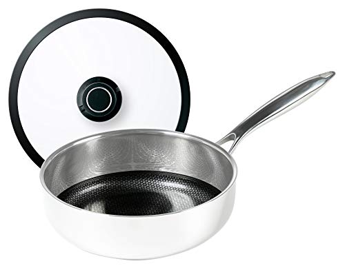 Frieling Black Cube Quick Release Cookware Sauté Pan with Lid, 9.5-Inch/3 Quart
