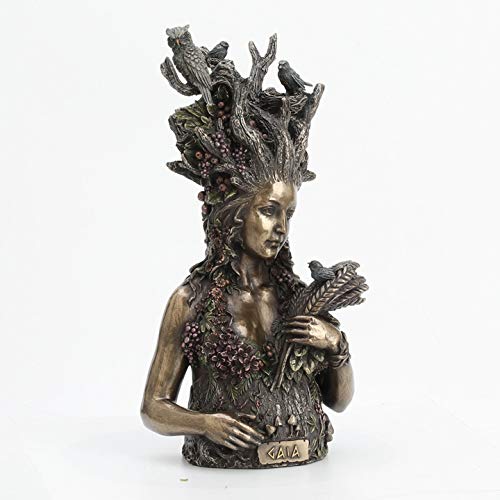 Unicorn Studio Resin Statues Statue Of Gaia Greek Mother Earth Goddess & Ancestral Mother Of All Life 4.75 X 9.75 X 4.25 Inches Bronze