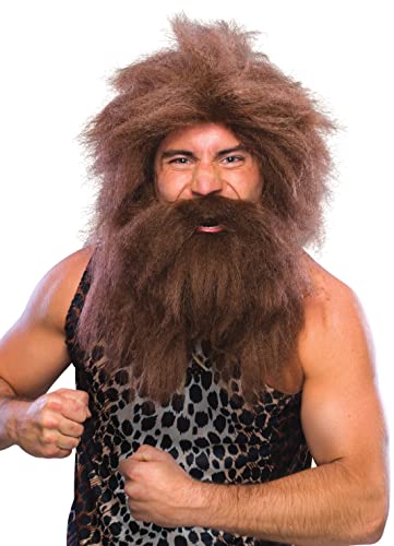 Rubie's Costume Characters Caveman Beard And Set Wig, Brown, One Size