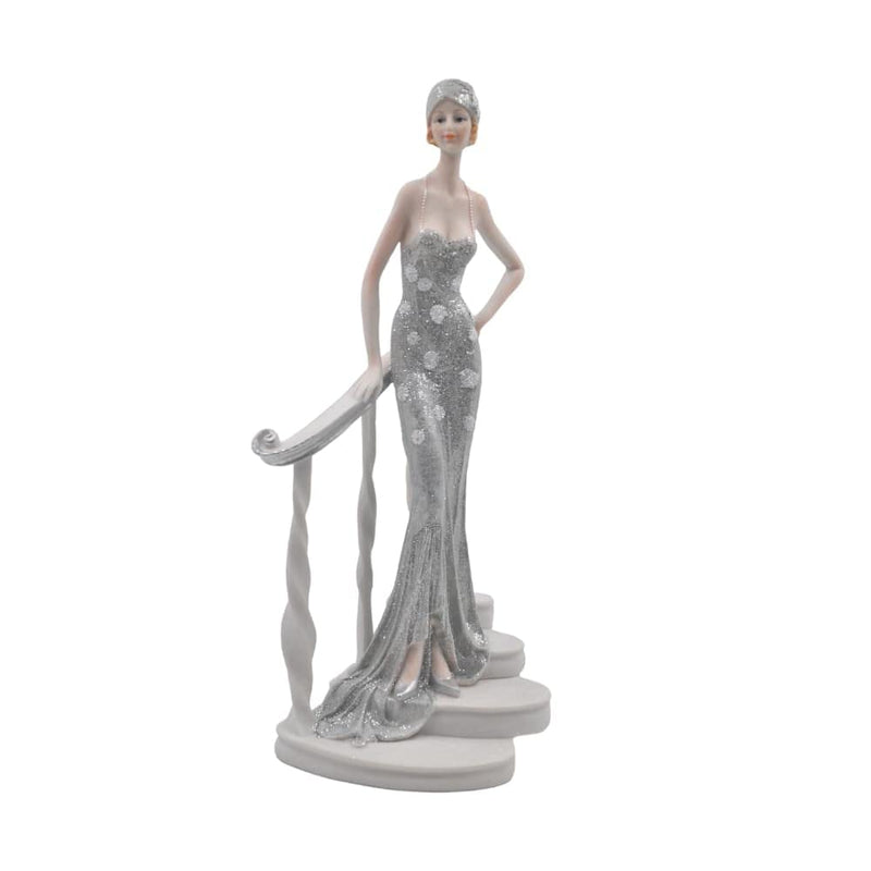 Comfy Hour Glamour Elegance Victorian Lady Standing On Floor, Elegance Lady Collection, Resin Art Figurine, 9-inch Height