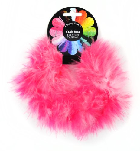 Midwest Design Touch of Nature 1-Piece Feather Marabou Craft Boa for Arts and Crafts, 1-Yard, Pink Mix