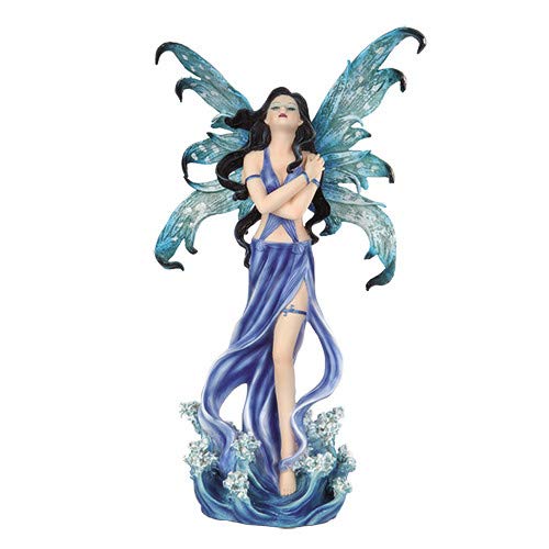 Pacific Trading PTC 12 Inch Water Goddess Elemental Fairy Mystical Statue Figurine
