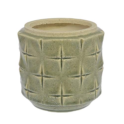 HomArt 3731-44 Gemma Cachepot Planter, 5-inch Height, Small, Grey