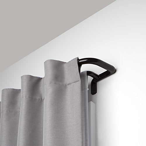 Umbra Twilight Double Curtain Rod Set Wrap Around Design is Ideal for Blackout or Room Darkening Panels, 48 to 88-Inch, Bronze
