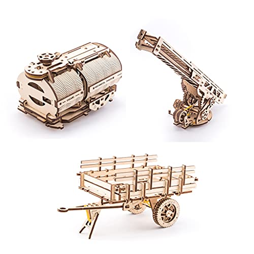 Ukidz UGEARS Additions for Truck Mechanical 3D Puzzle DIY Wooden Construction Set