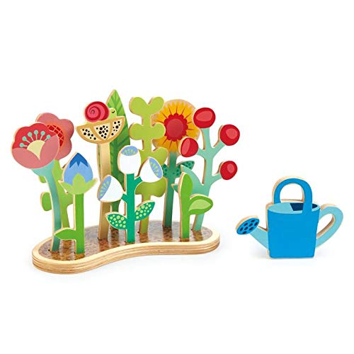 Tender Leaf Toys - Flower Bed - Indoor Garden Pretend Play Wooden Toy with Flowers and Foliage for Age3+