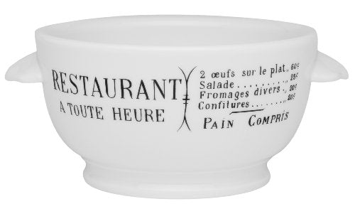 Pillivuyt Brasserie Eared Onion Soup Bowl, 15 Ounce Capacity