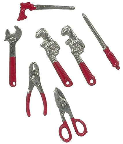 Aztec Imports Dollhouse Miniature 1:12 Scale 7 Pc Carpenter Tools SET Ma1074