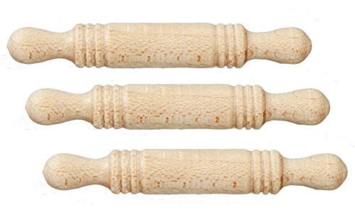 Aztec Imports Dollhouse 3 Rolling Pins Miniature Baking Kitchen Accessory 1:12 Scale Medium