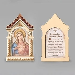 Joseph's Studio by Roman Inc., Renaissance Collection, 6.25" H Immaculate Heart Table , Religious Dcor, Religious Inspiration, Religious Holidays, Catholic Sacraments, Catholic Gifts, (6x1x3)