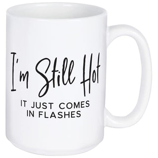 Carson Home I'm Still Hot it Just Comes in Flashes Boxed Mug, 5.25-inch Length, 15 oz., Ceramic