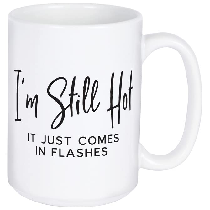 Carson Home I'm Still Hot it Just Comes in Flashes Boxed Mug, 5.25-inch Length, 15 oz., Ceramic