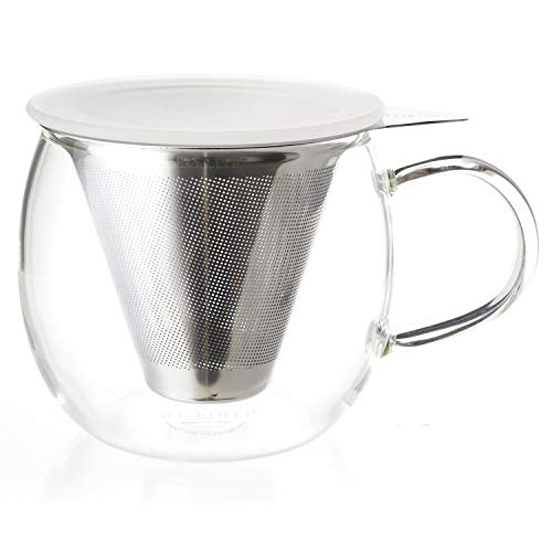 FORLIFE 832-ICE Tea Cup With Strainer, 12 oz/355ml, Ice