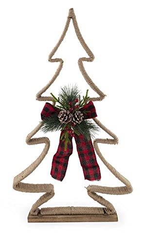 Boston International Christmas Tabletop Décor, Festive Jute Tree
