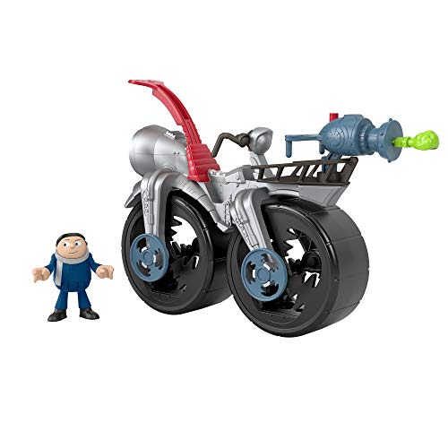 Fisher-Price Imaginext Minions Gru's Rocket Bike, character figure and push-along toy bicycle set