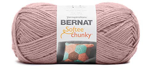Spinrite Yarns (CA) Bernat Yarn Softee Chunky Yarn, Big Ball, 14 Oz, Gauge 6 Super Bulky, Gray Rose