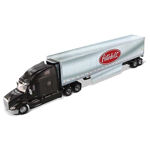 1:50 Western Star 49X SB Tridem Tractor - Opening Hood - Detroit Diesel Engine - Opening Doors & Interior XL 120 HDG Drop Deck Trailer, with Single & Tandem Axle Boosters - Diecast Masters - 71090