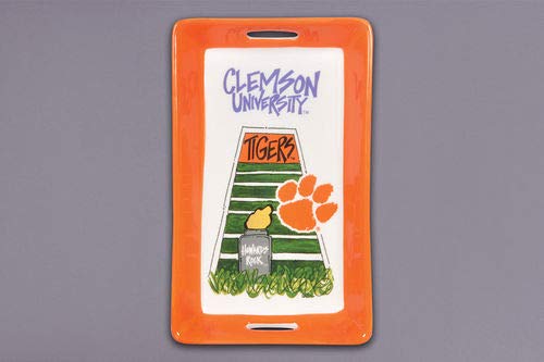 Magnolia Lane Ceramic Collegiate Handled Mini Tray (Clemson)