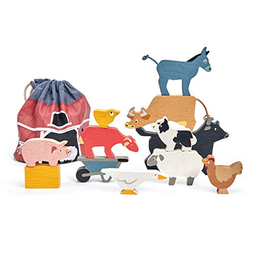 Tender Leaf Toys - Stacking Farmyard Animal Play Set for Kids for Age 3+