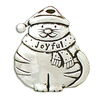 Basic Spirit Handcrafted Christmas Ornament - Cat / Wishes Jolly - Home Décor, for Tree Decoration
