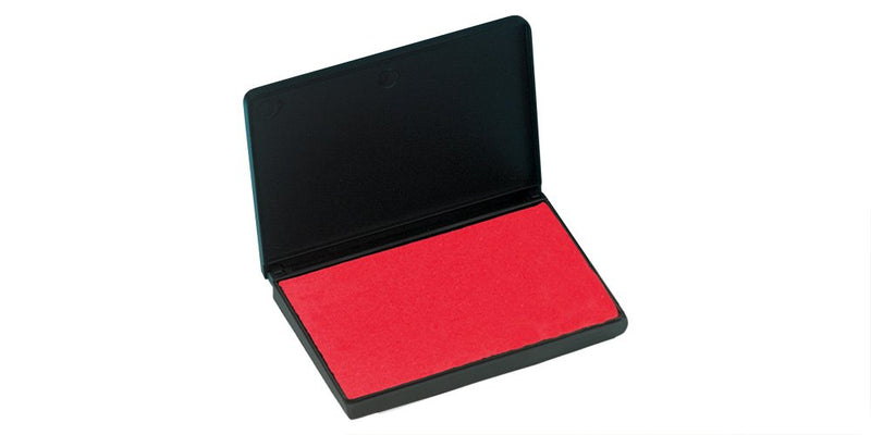 Charles Leonard Felt Stamp Pad, Small, 2.75 x 4.25 Inches, Red (92430)